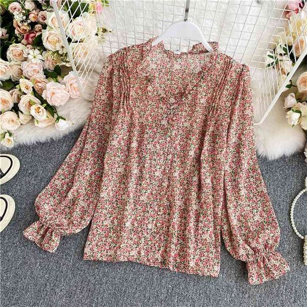 autumn style thin and versatile loose temperament jacket trumpet sleeves v-neck floral chiffon shirt women gx1467 210507, White
autumn style thin and versatile loose temperament jacket trumpet sleeves v-neck floral chiffon shirt women gx1467 210507, White