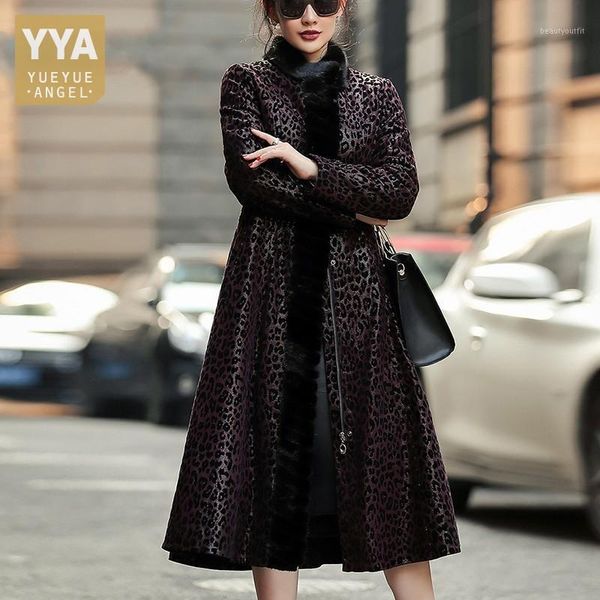 luxury printed leopard genuine leather overcoat women winter warm stand collar down coat vintage streetwear windbreakers jackets women', Black
luxury printed leopard genuine leather overcoat women winter warm stand collar down coat vintage streetwear windbreakers jackets women', Black