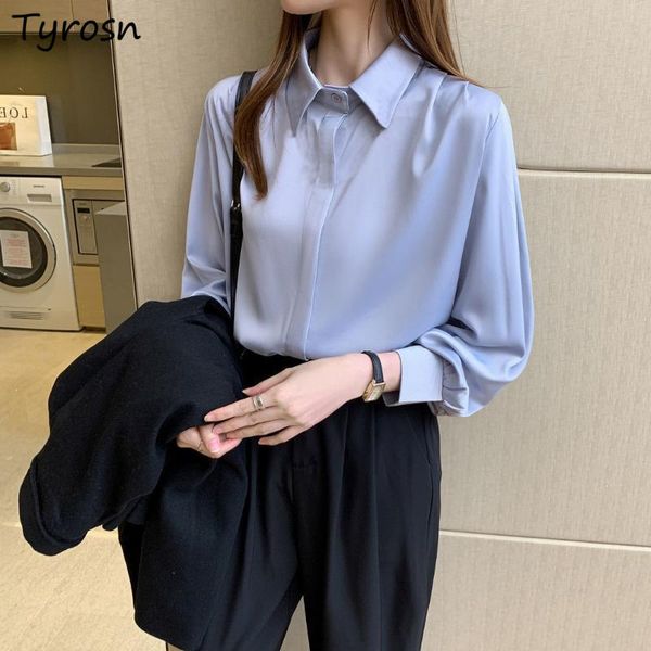 women's blouses & shirts blouse women solid elegant turn-down collar temperament chiffon cozy soft office lady ulzzang sweet female gen, White
women's blouses & shirts blouse women solid elegant turn-down collar temperament chiffon cozy soft office lady ulzzang sweet female gen, White
