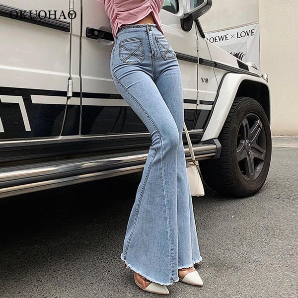 women's jeans flare pant women skinny high waist elastic wide leg trousers autumn winter fashion streetwear slim casual jean pants, Blue
women's jeans flare pant women skinny high waist elastic wide leg trousers autumn winter fashion streetwear slim casual jean pants, Blue