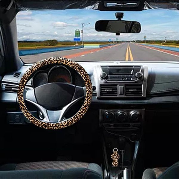 steering wheel covers car accessories interior decoration cover set waterproof anti-skid leopard print protector with keychain
steering wheel covers car accessories interior decoration cover set waterproof anti-skid leopard print protector with keychain