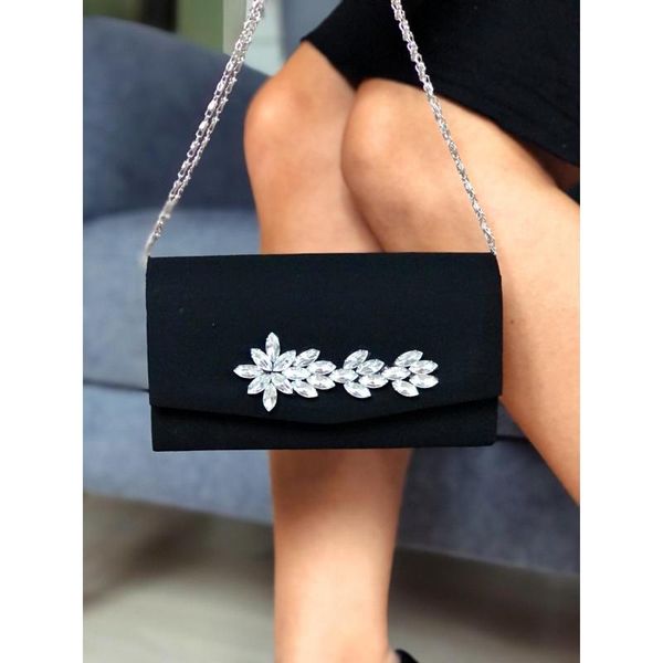 evening bags black suede flower stone portfolio season modern design luxury chain strap detail elegant wedding party women's handbag
evening bags black suede flower stone portfolio season modern design luxury chain strap detail elegant wedding party women's handbag