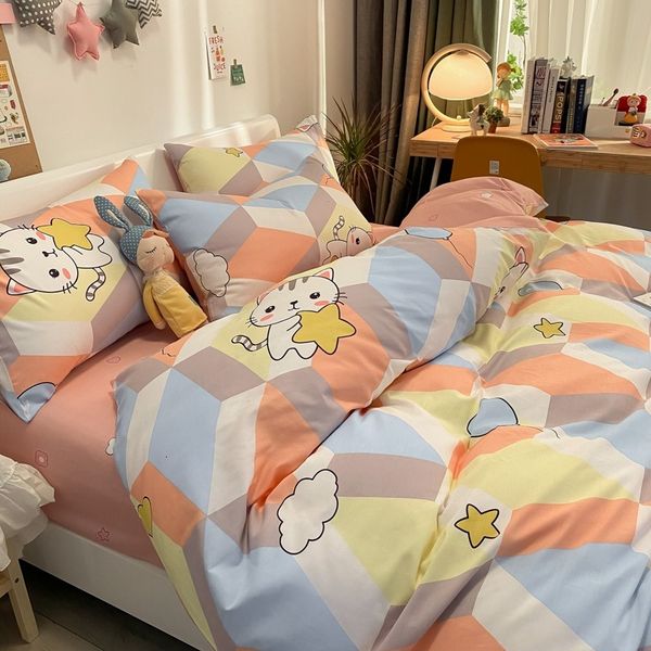 spring and summer cartoon three twill quilt cover fitted sheet bedding all cotton four piece set
spring and summer cartoon three twill quilt cover fitted sheet bedding all cotton four piece set