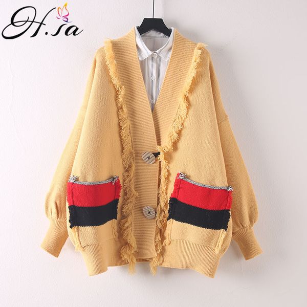 h.sa arrivals women loose sweater cardigans lantern sleeve tassel open stitch jumpers v neck female oversized cadigans 210417, White;black
h.sa arrivals women loose sweater cardigans lantern sleeve tassel open stitch jumpers v neck female oversized cadigans 210417, White;black