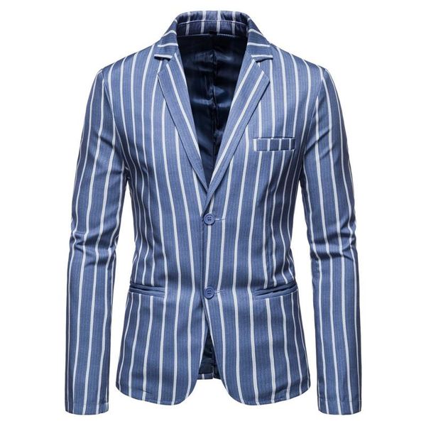 men's suits & blazers men luxury suit jacket two button blue slim fit blazer casual vertical stripe jackets autumn plus size wedding, White;black
men's suits & blazers men luxury suit jacket two button blue slim fit blazer casual vertical stripe jackets autumn plus size wedding, White;black