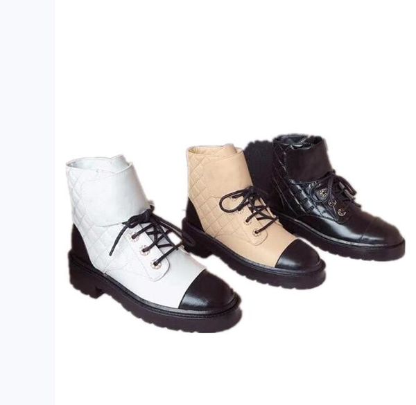 fashion trendy master brand spring and autumn women's short boots front lace-up front buckle check pattern round toe low heel black kha
fashion trendy master brand spring and autumn women's short boots front lace-up front buckle check pattern round toe low heel black kha