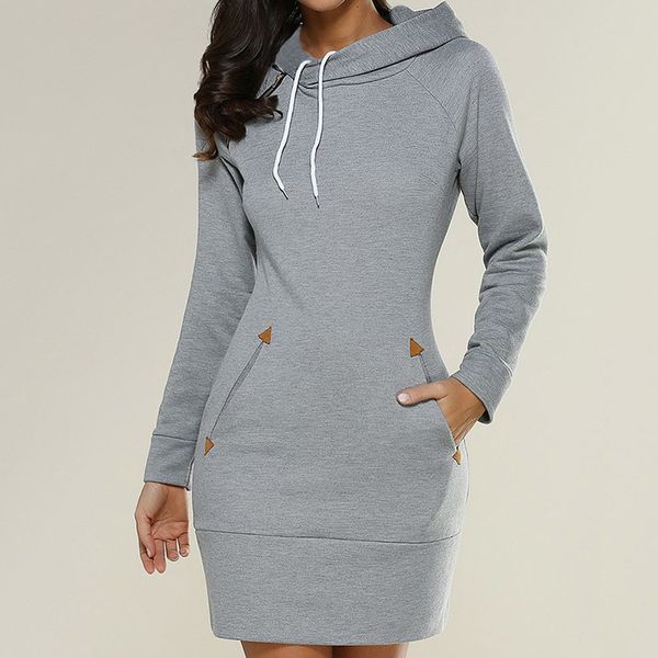 ss women new slim fashion long sleeve hooded sweater dress size s-5xl, Black
ss women new slim fashion long sleeve hooded sweater dress size s-5xl, Black