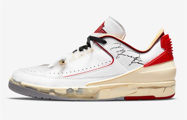 2021 Authentic 2 Low White Varsity Red Black Shoes Black/Varsity Royal Men Outdoor Sports Sneakers With Original box