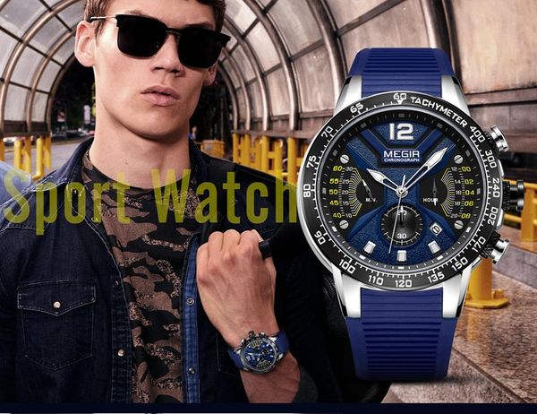 wristwatches 2021 megir watch men silicone sport chronograph quartz clock mens watches waterproof date military wrist, Slivery;brown
wristwatches 2021 megir watch men silicone sport chronograph quartz clock mens watches waterproof date military wrist, Slivery;brown