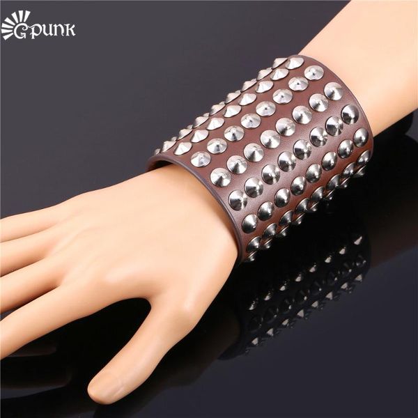 tennis men wrap bracelet jewelry punk rivet wide black/brown 100%% genuine leather wristband charm h1516g, Golden;silver
tennis men wrap bracelet jewelry punk rivet wide black/brown 100%% genuine leather wristband charm h1516g, Golden;silver