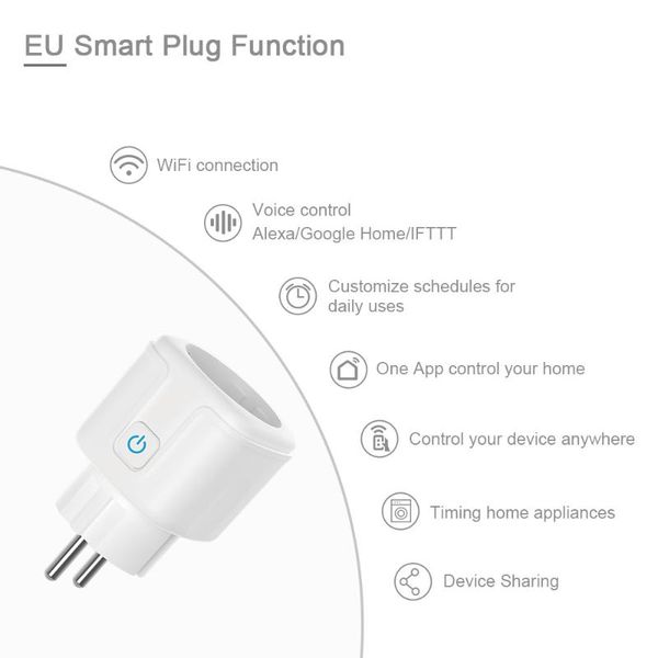 smart power plugs european standard alexa socket wifi mobile phone timer switch remote control home
smart power plugs european standard alexa socket wifi mobile phone timer switch remote control home