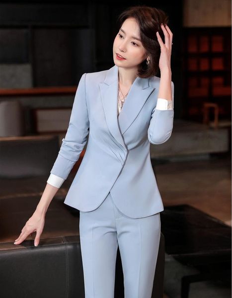 ladies office work wear formal women business suits long sleeve autumn winter professional fabric career clothes women's two pi, White
ladies office work wear formal women business suits long sleeve autumn winter professional fabric career clothes women's two pi, White