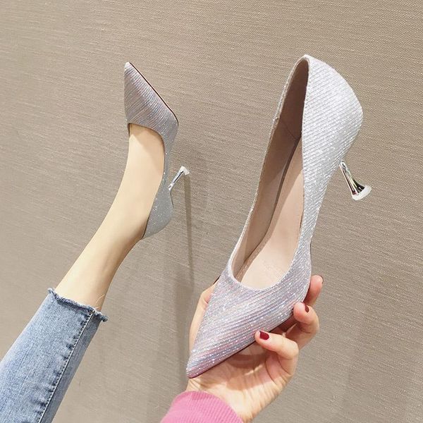 dress shoes 7.5cm autumn women pumps high thin heel pointed toe shallow crystal bling bridal wedding ladies heels, Black
dress shoes 7.5cm autumn women pumps high thin heel pointed toe shallow crystal bling bridal wedding ladies heels, Black