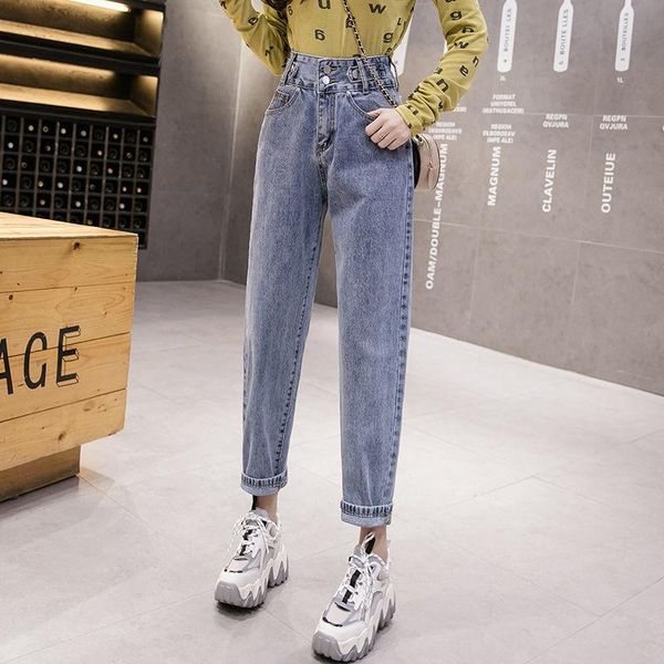 women's jeans woman pants spring cropped loose high waist pantalones vaqueros mujer, Blue
women's jeans woman pants spring cropped loose high waist pantalones vaqueros mujer, Blue
