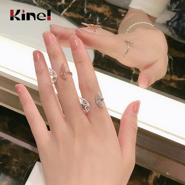 cluster rings kinel genuine silver 925 ring butterfly plating real platinum&rose gold cubic zircon fashion sterling jewelry, Golden;silver
cluster rings kinel genuine silver 925 ring butterfly plating real platinum&rose gold cubic zircon fashion sterling jewelry, Golden;silver