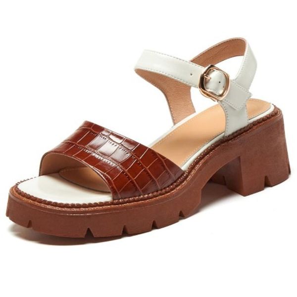sandals fanyuan genuine leather women shoes buckle handmade summer platform high heels vintage chunky, Black
sandals fanyuan genuine leather women shoes buckle handmade summer platform high heels vintage chunky, Black