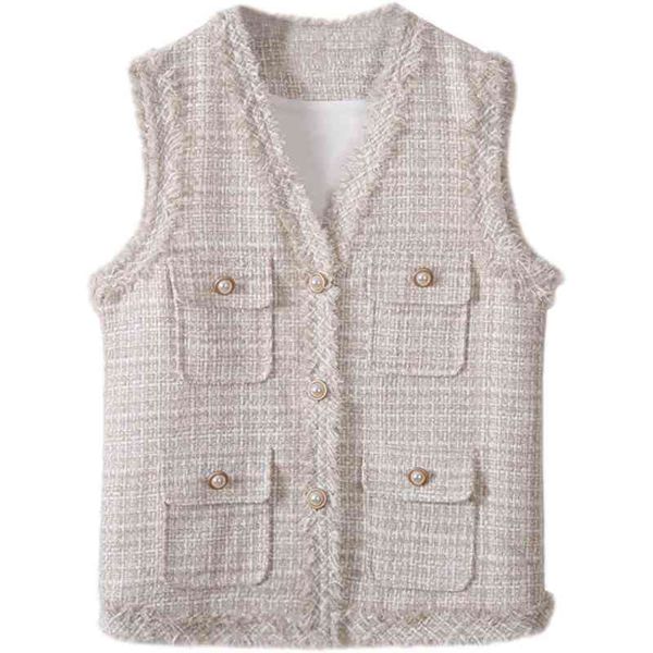 women's vests spring autumn fashion tweed v-neck waistcoat women korean single breasted sleeveless jacket short vest temperament c, Black;white
women's vests spring autumn fashion tweed v-neck waistcoat women korean single breasted sleeveless jacket short vest temperament c, Black;white