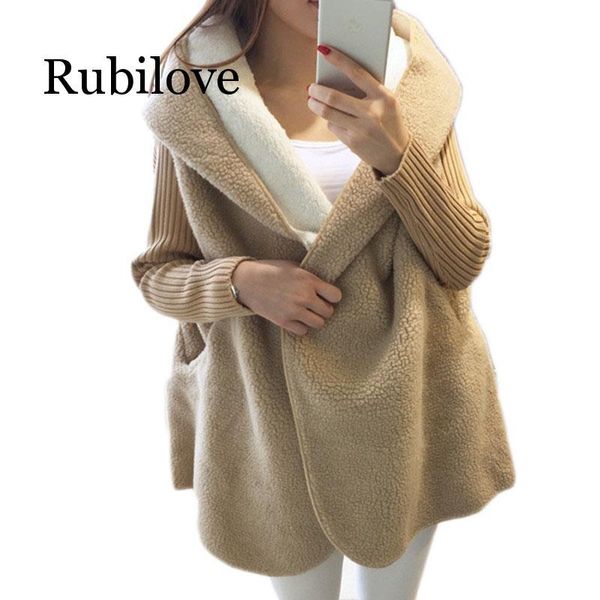 women's hoodies & sweatshirts rubilove large size knitted sleeve coat 2021 women autumn and winter lambs hooded overcoat thicker loose, Black
women's hoodies & sweatshirts rubilove large size knitted sleeve coat 2021 women autumn and winter lambs hooded overcoat thicker loose, Black