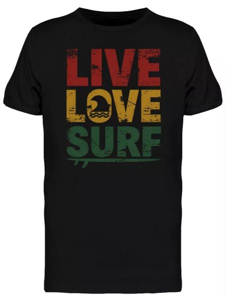 Live Love Surf Rasta Colors Men's Tee -Image by Shutterstock, White;black
Live Love Surf Rasta Colors Men's Tee -Image by Shutterstock, White;black