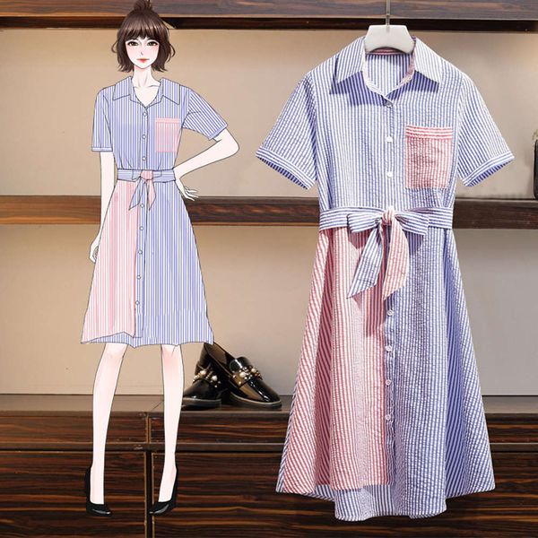 casual dresses dress women clothes summer large women's clothing fat sister foreign style age reduction stripe show thin heart machine, Black;gray
casual dresses dress women clothes summer large women's clothing fat sister foreign style age reduction stripe show thin heart machine, Black;gray