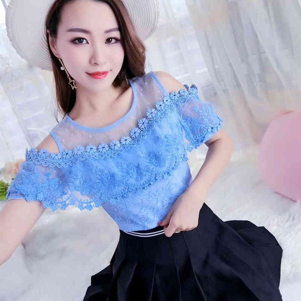 lace blouses women ladies clothing floral women's short sleeve mesh off shoulder shirt white 580f 210420
lace blouses women ladies clothing floral women's short sleeve mesh off shoulder shirt white 580f 210420