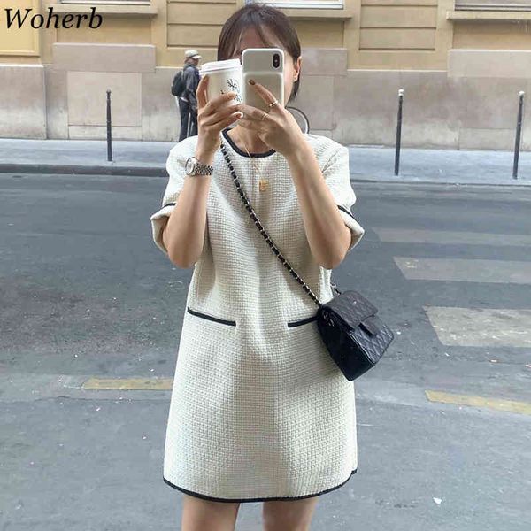 korean chic retro mini dress women casual short sleeve woolen dresses contrast color vestidos de fiesta 210417, Black;gray
korean chic retro mini dress women casual short sleeve woolen dresses contrast color vestidos de fiesta 210417, Black;gray