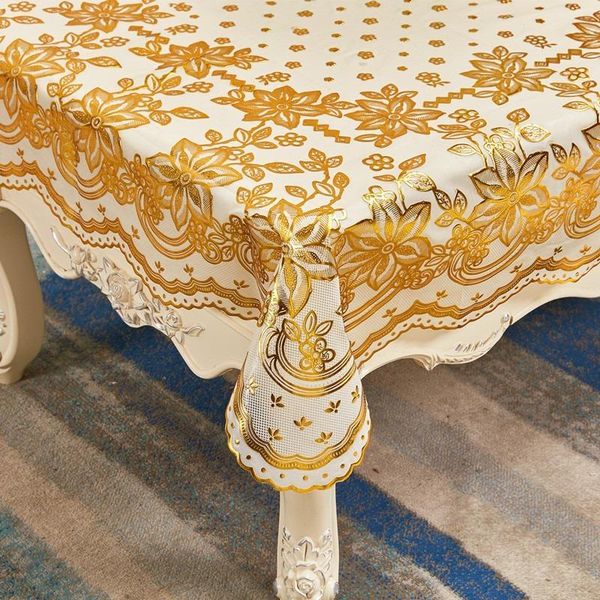 table cloth european-style tablecloth rectangular household bronze pvc waterproof oil-proof lace plastic tea
table cloth european-style tablecloth rectangular household bronze pvc waterproof oil-proof lace plastic tea