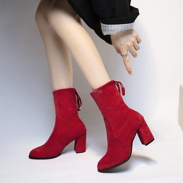 boots ankle autumn pointed toe stretch suede high heels female slip on fashion zipper lady shoes plus size 39, Black
boots ankle autumn pointed toe stretch suede high heels female slip on fashion zipper lady shoes plus size 39, Black
