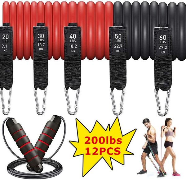 200lbs resistance bands set with jump rope exercise workout band gym training fitness sports equipment for home bodybuilding
200lbs resistance bands set with jump rope exercise workout band gym training fitness sports equipment for home bodybuilding