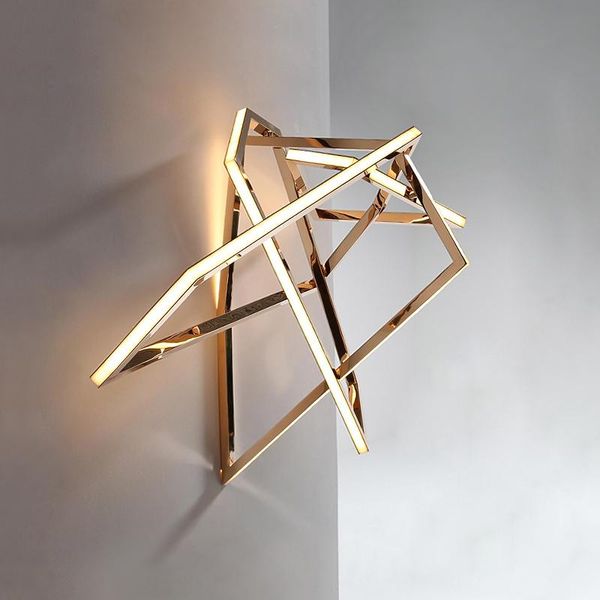 wall lamp gold luxury led living room bedroom stainless steel sconce designer staircase aisle geometric decora light
wall lamp gold luxury led living room bedroom stainless steel sconce designer staircase aisle geometric decora light