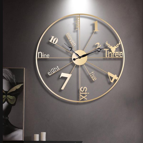 wall clocks nordic gold clock industrial decoration metal animal word simple 24inch deer relogio parede room
wall clocks nordic gold clock industrial decoration metal animal word simple 24inch deer relogio parede room