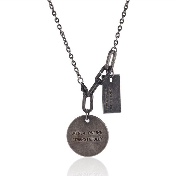 pendant necklaces vintage men's geometric square coin with mensa online strengthfully stainless steel punk men him jewelry, Silver
pendant necklaces vintage men's geometric square coin with mensa online strengthfully stainless steel punk men him jewelry, Silver