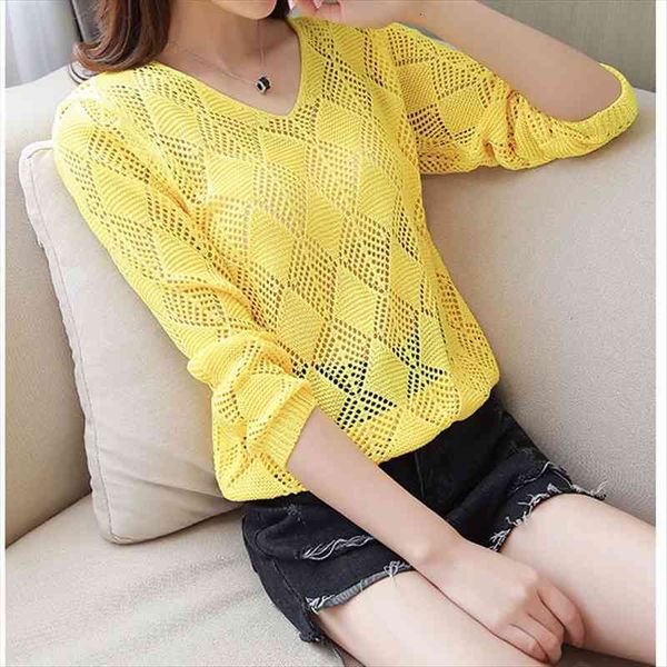 hollow out loose thin womens sweaters summer yellow pullovers black v neck ladies knitted pull jumpers women slim cool, White;black
hollow out loose thin womens sweaters summer yellow pullovers black v neck ladies knitted pull jumpers women slim cool, White;black
