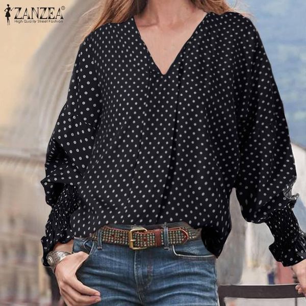women's blouses & shirts zanzea elegant ol spring polka dot blouse women 2021 female lantern sleeve v-neck casual solid loose, White
women's blouses & shirts zanzea elegant ol spring polka dot blouse women 2021 female lantern sleeve v-neck casual solid loose, White