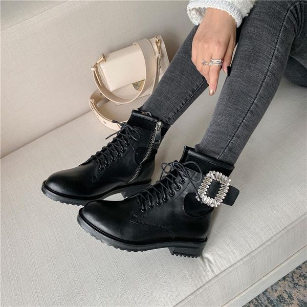 boots asumer genuine leather boots women rhinestone lace up autumn winter square heel female ankle for shoe1 405y, Black
boots asumer genuine leather boots women rhinestone lace up autumn winter square heel female ankle for shoe1 405y, Black