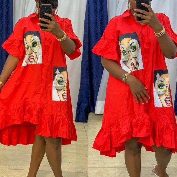ethnic clothing african dresses for women 2021 arrival summer fashion style printing shirt dress dashiki africa, Red
ethnic clothing african dresses for women 2021 arrival summer fashion style printing shirt dress dashiki africa, Red