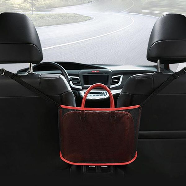 car organizer net pocket handbag holder,car mesh between seats holder front seat storage for tissue purse
car organizer net pocket handbag holder,car mesh between seats holder front seat storage for tissue purse