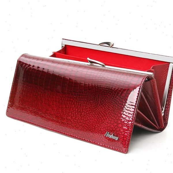 genuine leather wallet women alligator long clutch cow female purse famous designer wallets, Red;black
genuine leather wallet women alligator long clutch cow female purse famous designer wallets, Red;black