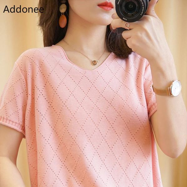 women's t-shirt 2021 style summer spring women female short pullovers office lady fashion hollow out v-neck casual show thin, White
women's t-shirt 2021 style summer spring women female short pullovers office lady fashion hollow out v-neck casual show thin, White