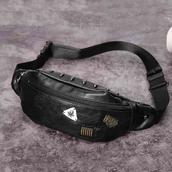 waist high end brand bags pu leather mens belt travel handy fanny pack male tide skull rivet packs
waist high end brand bags pu leather mens belt travel handy fanny pack male tide skull rivet packs