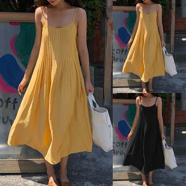 summer dress celmia bohemian women solid long ruffles sundress casual female sleeveless beach robe midi vestidos plus size 5xl dresses, Black;gray
summer dress celmia bohemian women solid long ruffles sundress casual female sleeveless beach robe midi vestidos plus size 5xl dresses, Black;gray