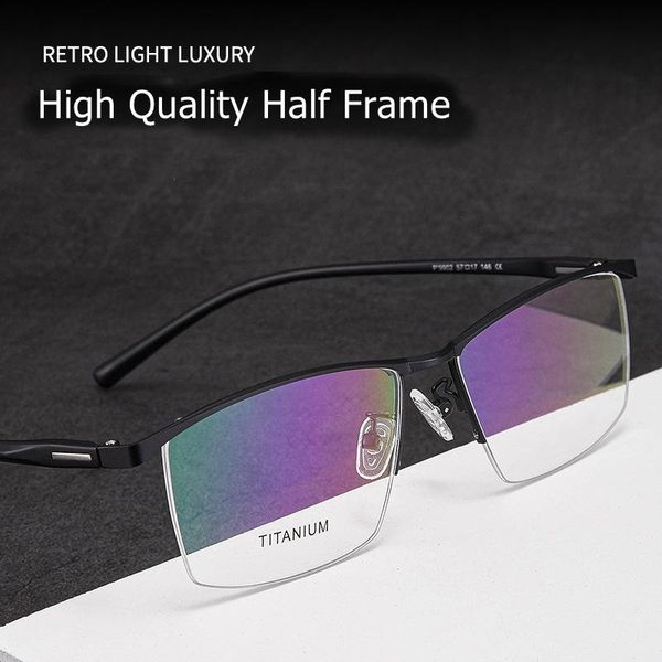 fashion sunglasses frames katkani titanium alloy business half frame ultra light and comfortable men's myopia optical prescription glas, Black
fashion sunglasses frames katkani titanium alloy business half frame ultra light and comfortable men's myopia optical prescription glas, Black