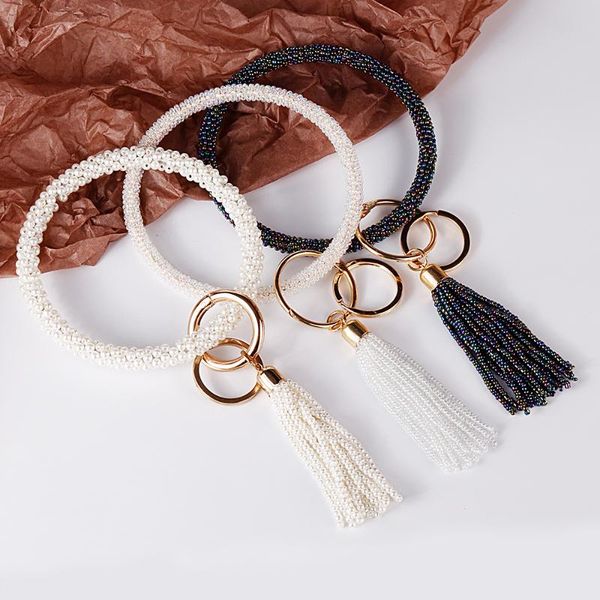 bangle 2021 transparent millet beads beaded tassel bracelets anti-lost woven bracelet keychain wholesale drop, Black
bangle 2021 transparent millet beads beaded tassel bracelets anti-lost woven bracelet keychain wholesale drop, Black