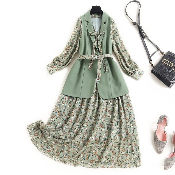 two piece dress elegant lady spring designers bow collar full sleeve print chiffon dress 2 suit women's clothes party ch40, White
two piece dress elegant lady spring designers bow collar full sleeve print chiffon dress 2 suit women's clothes party ch40, White