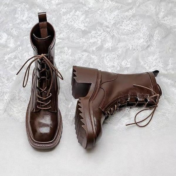 boots winter fashion women lace up square head black mid heel water proof motorcycle
boots winter fashion women lace up square head black mid heel water proof motorcycle