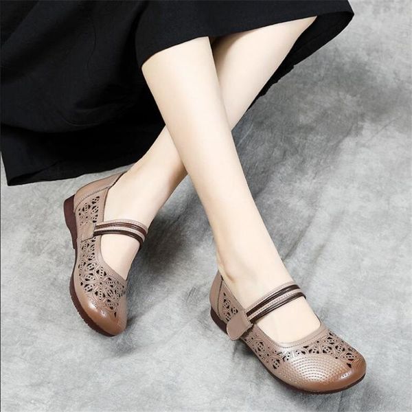 genuine leather shoes women sandals retro soft shallow mouth summer hollow sandal casual cozy flat, Black
genuine leather shoes women sandals retro soft shallow mouth summer hollow sandal casual cozy flat, Black