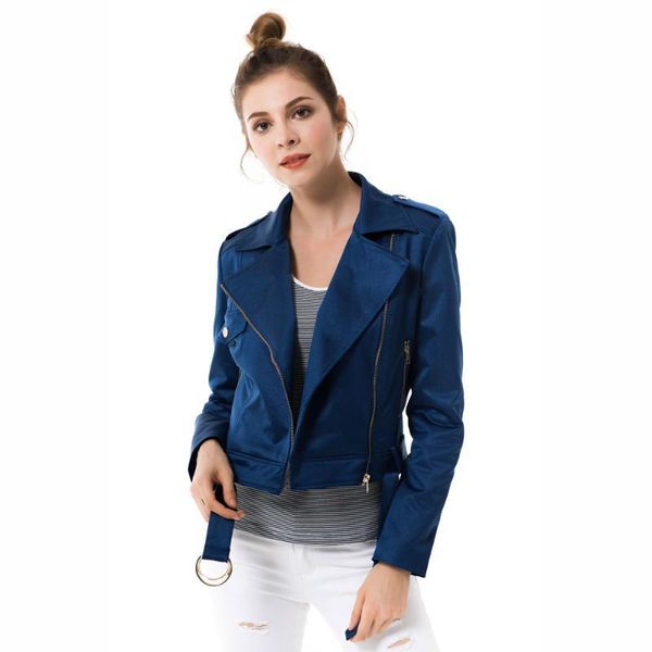 women's jackets zipper coat long sleeve suede leather blue modern fashion female girls office short spring vir1, Black;brown
women's jackets zipper coat long sleeve suede leather blue modern fashion female girls office short spring vir1, Black;brown
