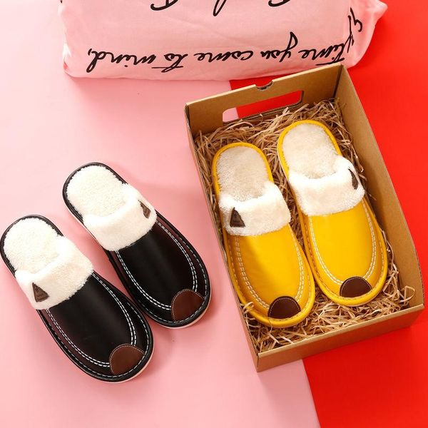 winter pu leather couple fashion slippers thick-soled confinement warmth women flat anti-skid waterproof slipper, Black
winter pu leather couple fashion slippers thick-soled confinement warmth women flat anti-skid waterproof slipper, Black