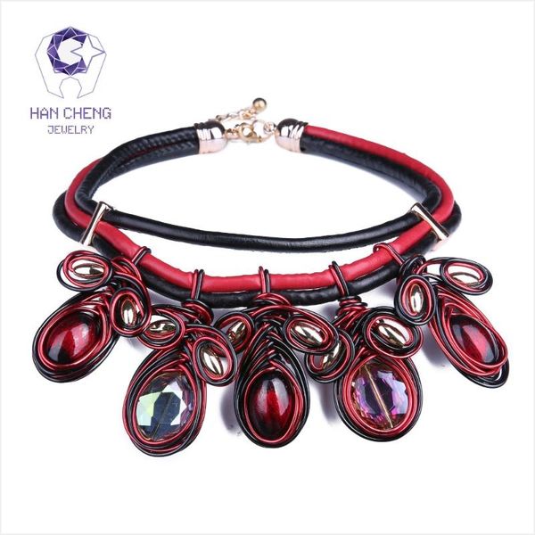 chokers hancheng fashion leather rope handwork bead created crystal choker necklace women necklaces statement collar jewelry bijoux, Golden;silver
chokers hancheng fashion leather rope handwork bead created crystal choker necklace women necklaces statement collar jewelry bijoux, Golden;silver