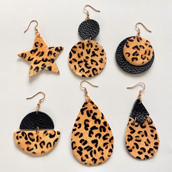 dangle & chandelier european style dark leopard print stitching horsehair real leather earrings creative round geometric retro, Silver
dangle & chandelier european style dark leopard print stitching horsehair real leather earrings creative round geometric retro, Silver